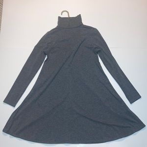 Tiana B Gray Turtleneck Long Sleeved Dress